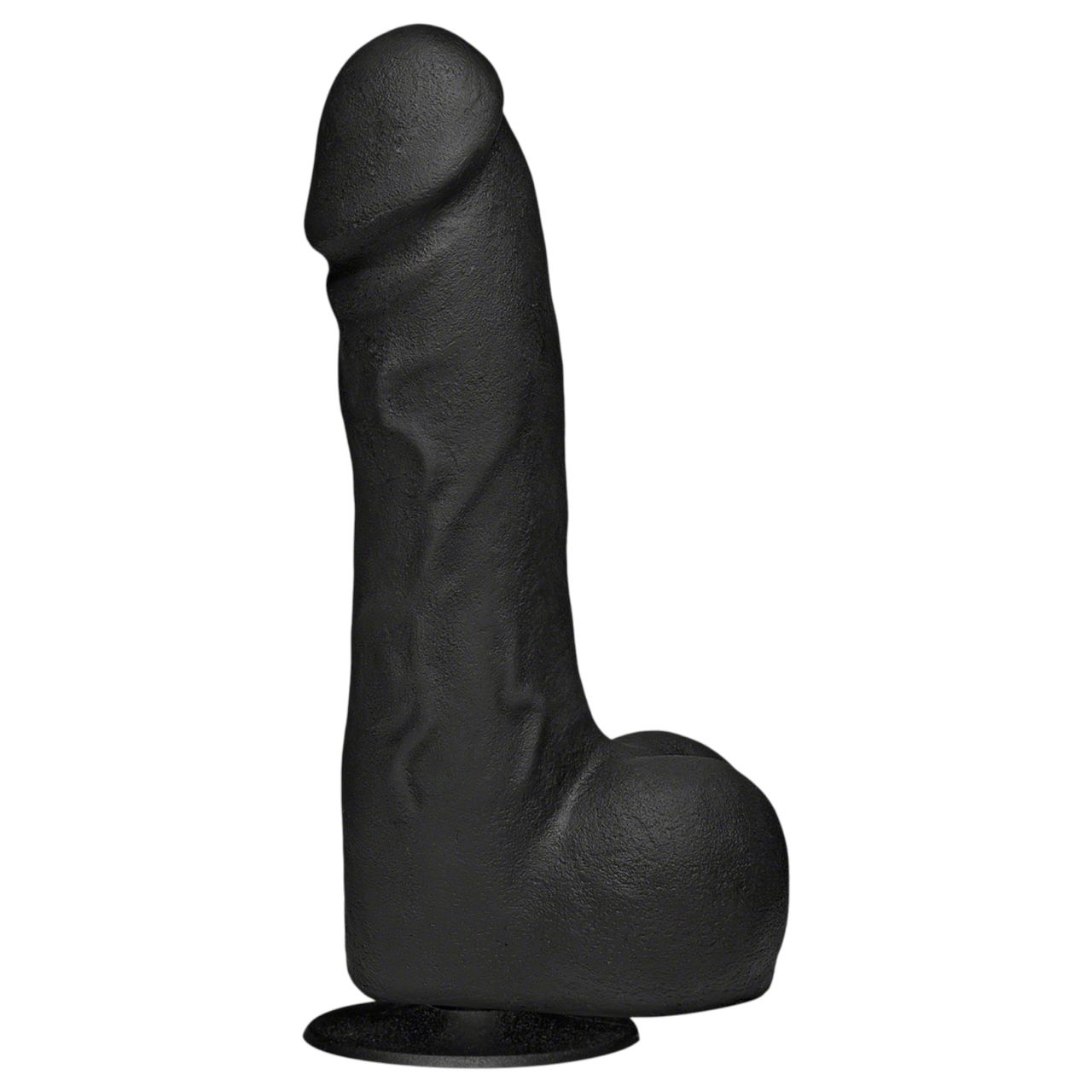 Doc Johnson The Perfect Cock - élethű dildó (fekete) - 19 cm
