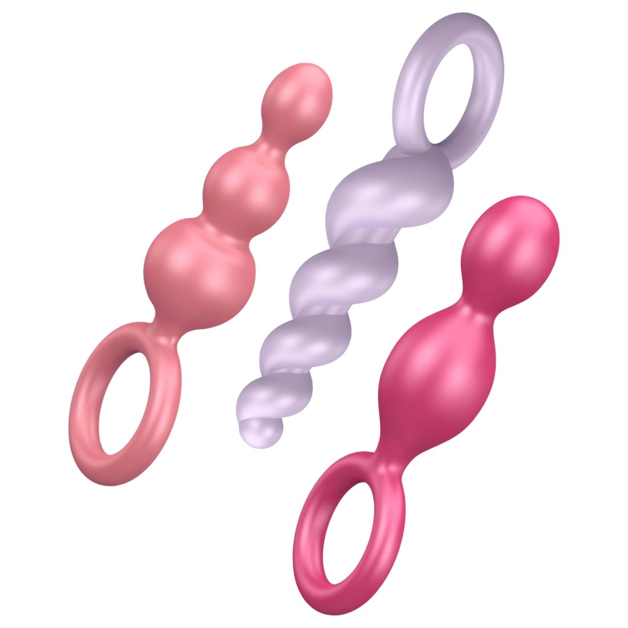 Satisfyer Booty Call - színes anál plug szett (3 részes)