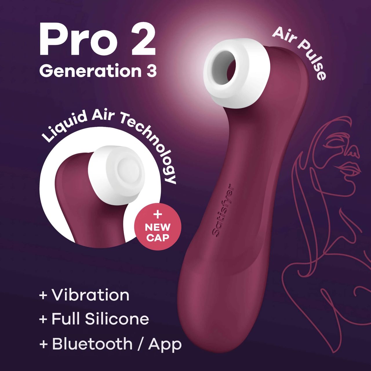 Satisfyer Pro 2 Gen3 - App-vezérelt léghullámos csiklóizgató (piros) Satisfyer Pro 2 Gen3 - App-vezérelt léghullámos csiklóizgató (piros)