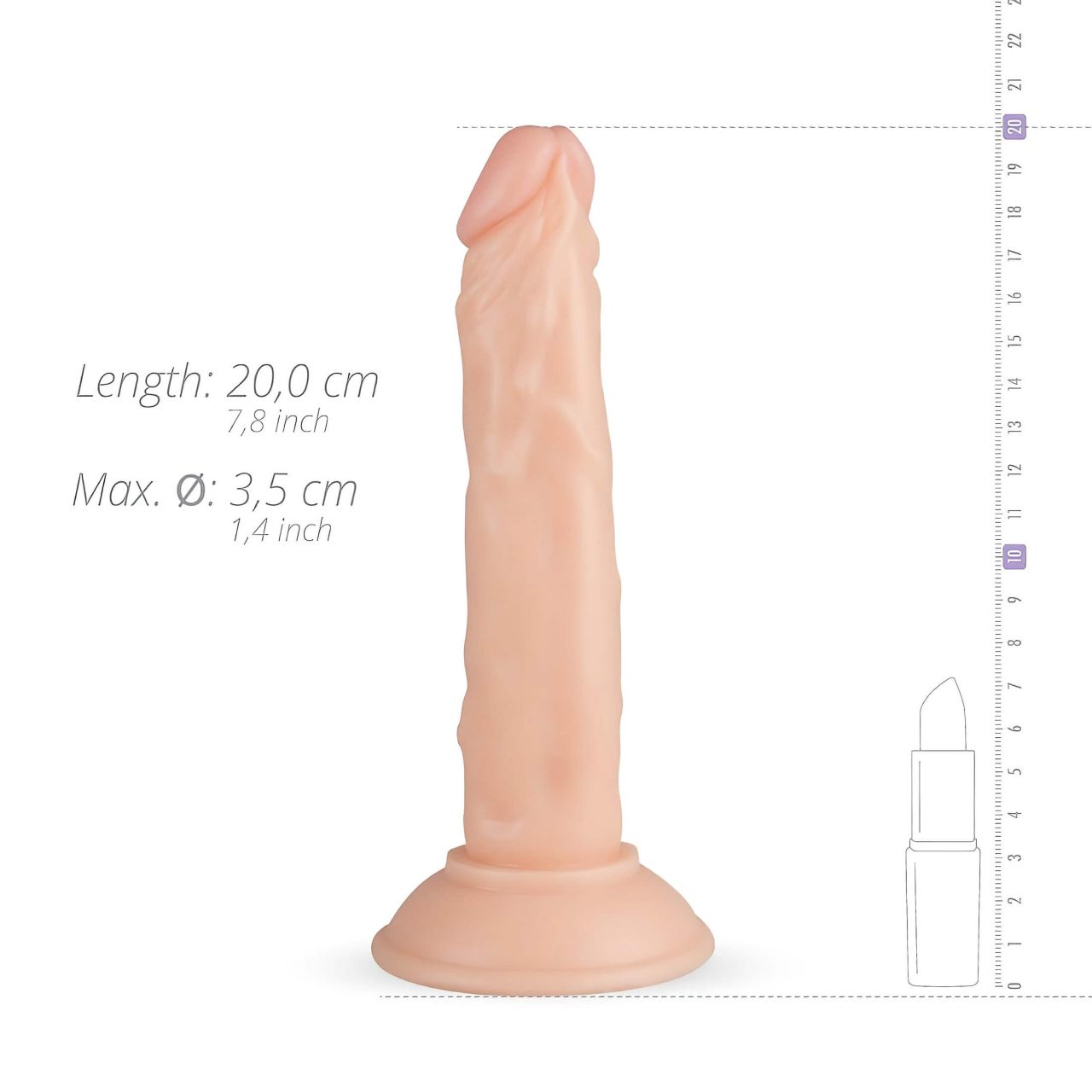 Real Fantasy Blane - élethű dildó - 20 cm (testszínű) Real Fantasy Blane - élethű dildó - 20 cm (testszínű)