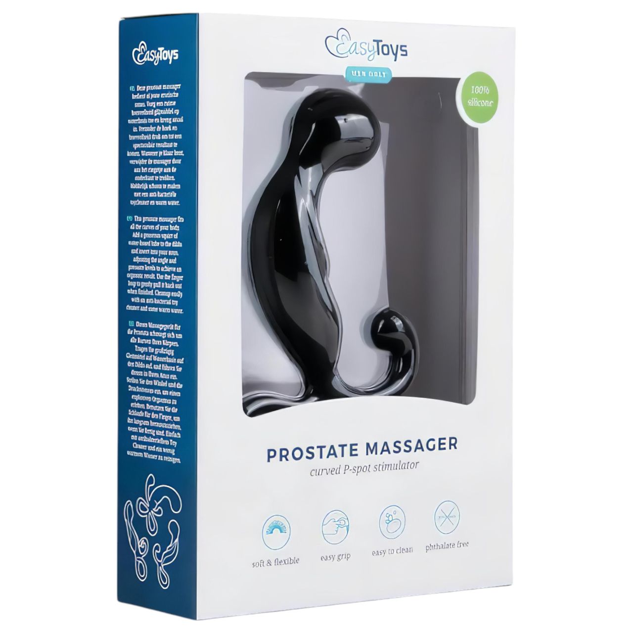 EasyToys Prostate Massager - prosztata masszírozó anál dildó (fekete) EasyToys Prostate Massager - prosztata masszírozó anál dildó (fekete)