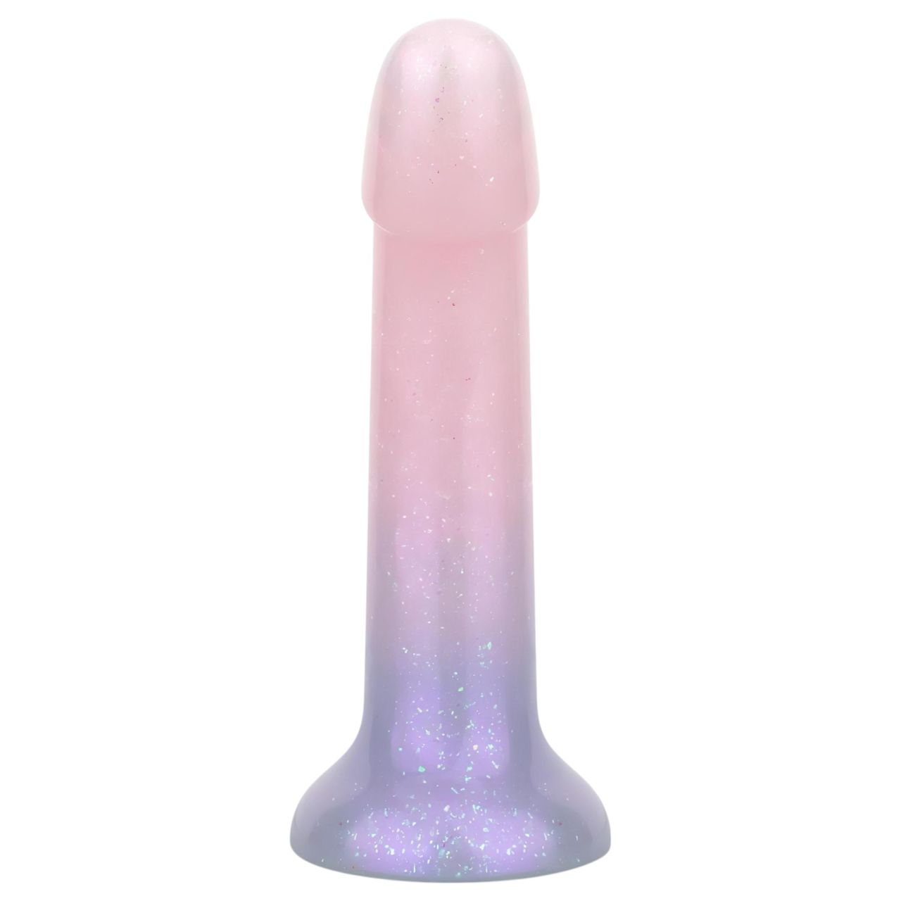 EasyToys Mermaid - csillámos dildó - 19 cm (pink)
