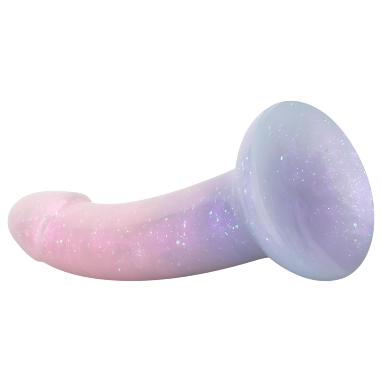 EasyToys Mermaid - csillámos dildó - 19 cm (pink)