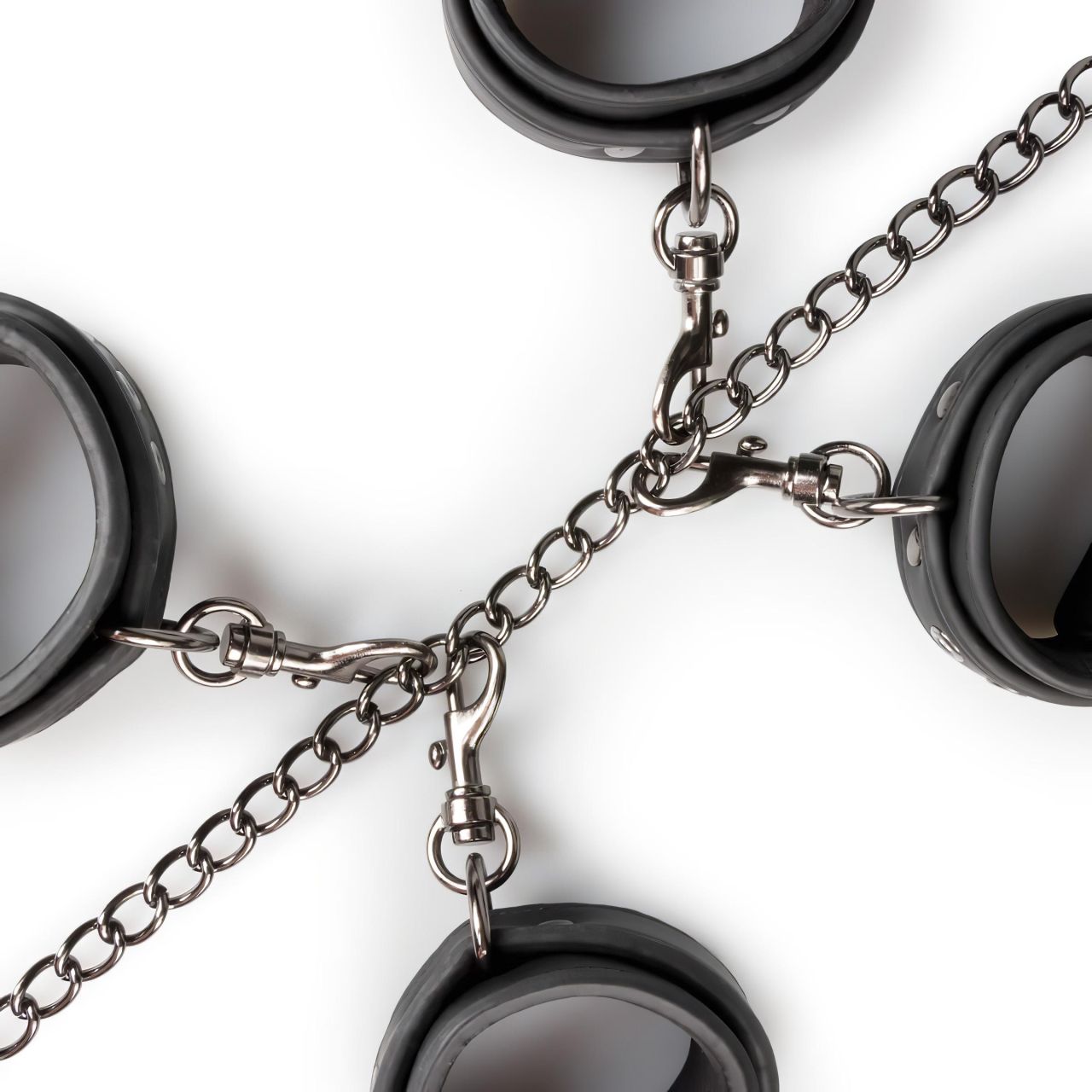 EasyToys - nyakörv, csukló- és bokabilincs szett (fekete)