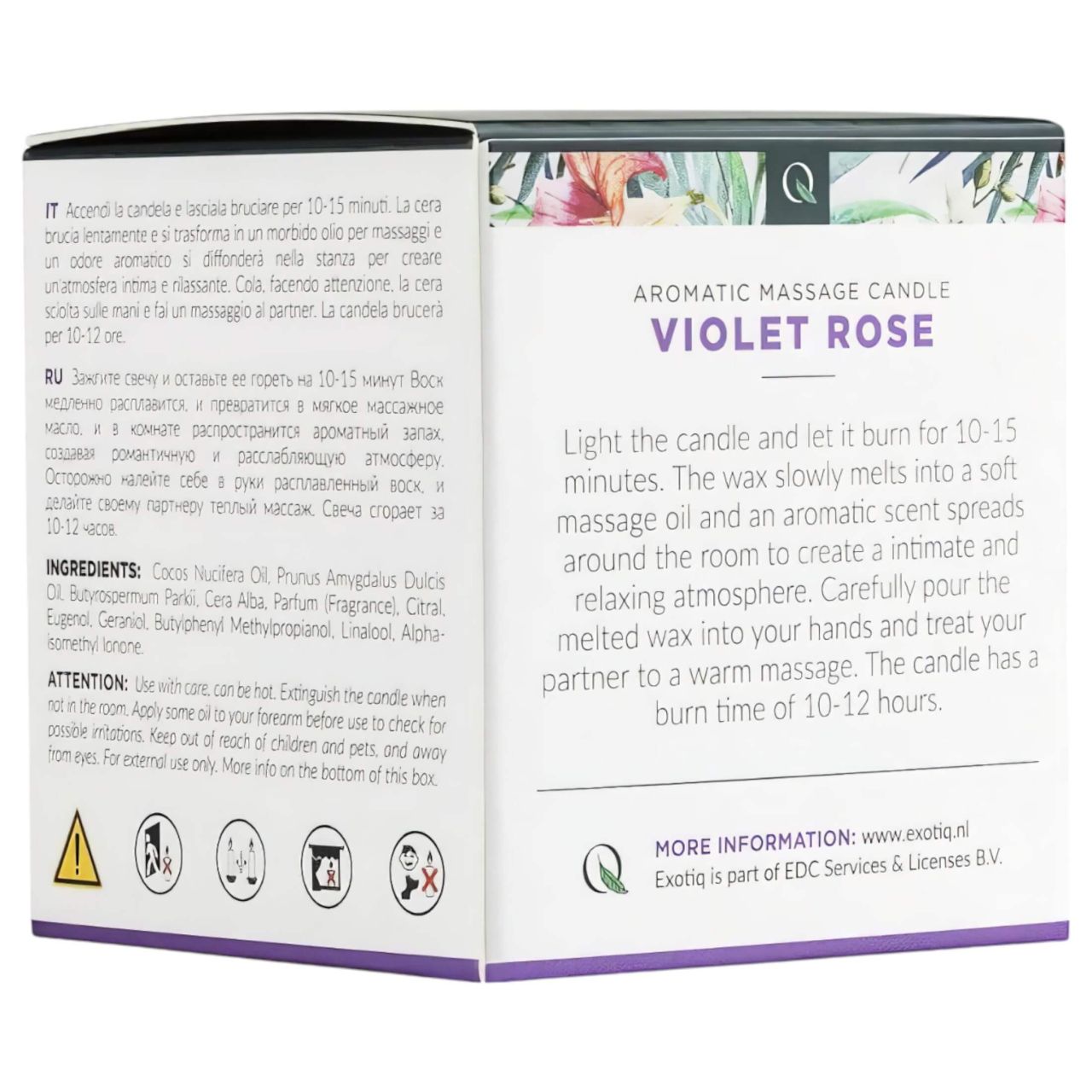 Exotiq Violet Rose - masszázsgyertya (60 g) Exotiq Violet Rose - masszázsgyertya (60 g)