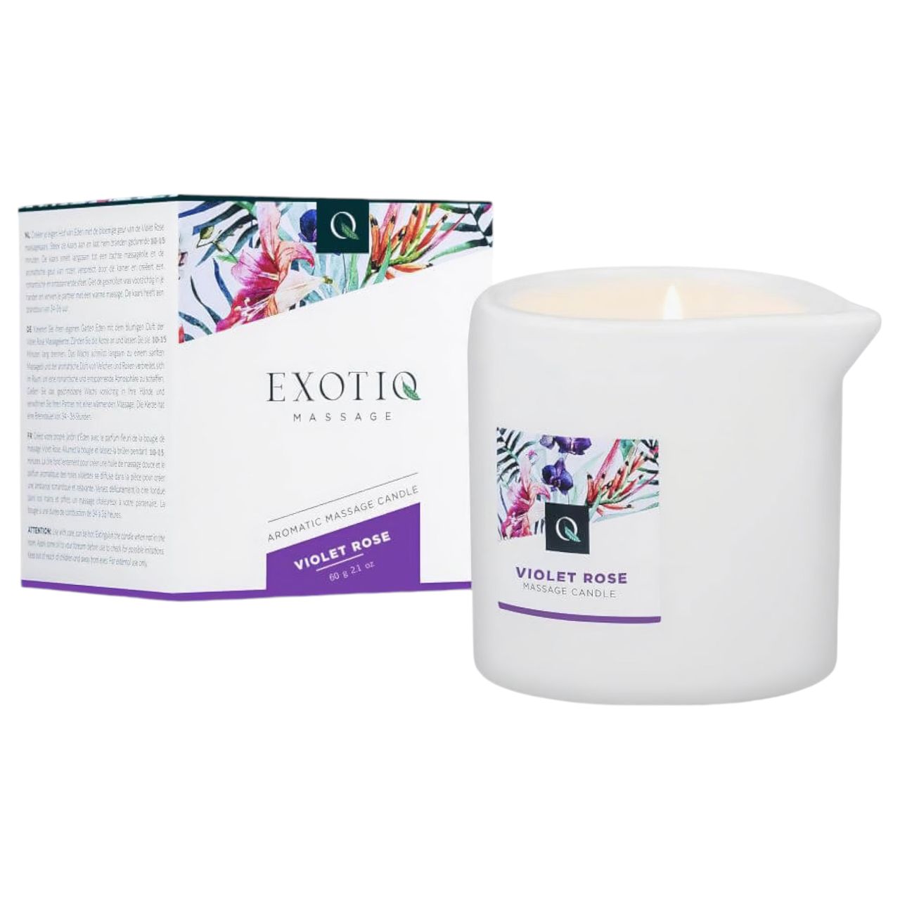 Exotiq Violet Rose - masszázsgyertya (60 g)