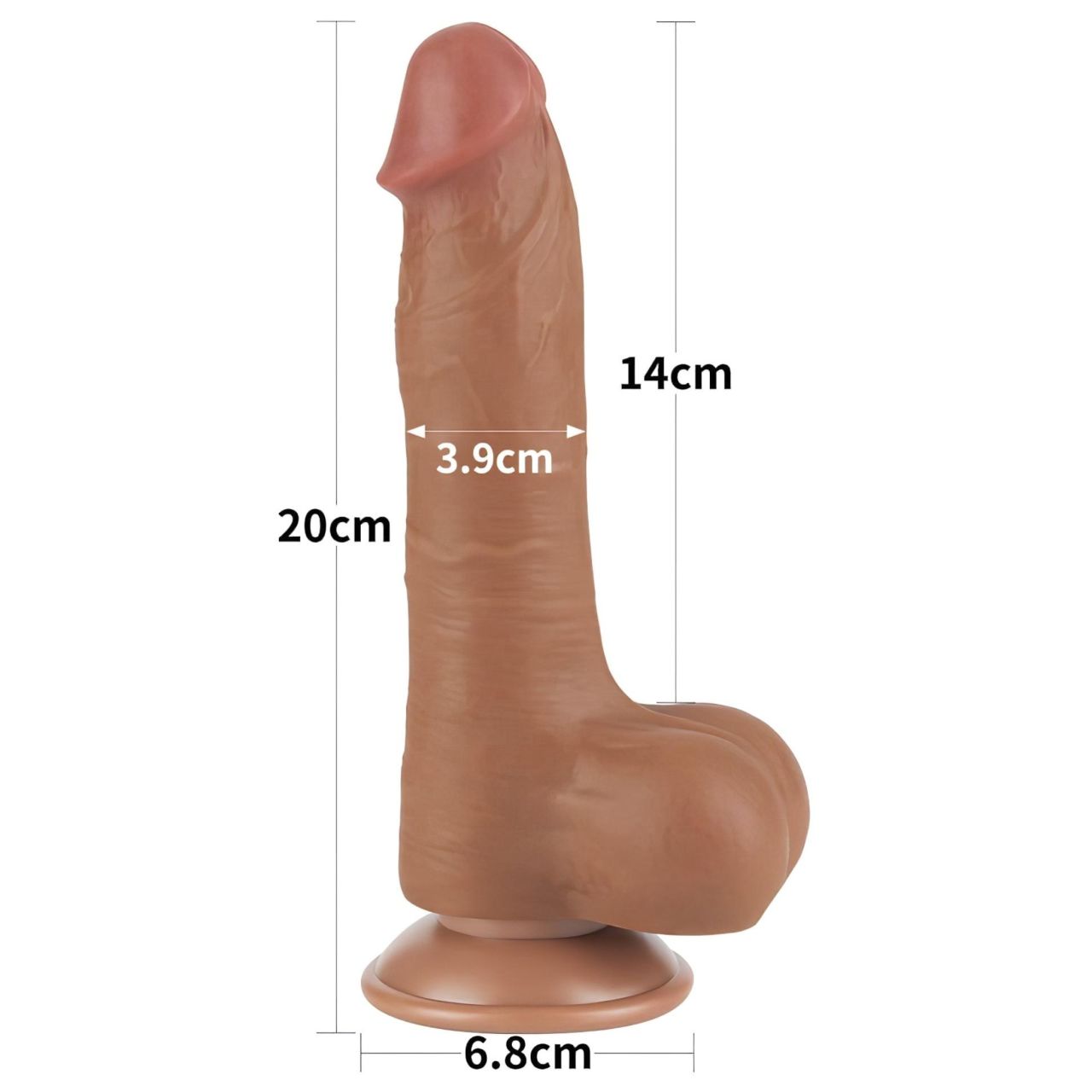 Lovetoy Sliding-Skin - herés kétrétegű dildó - 20,8 cm (sötét testszínű) Lovetoy Sliding-Skin - herés kétrétegű dildó - 20,8 cm (sötét testszínű)