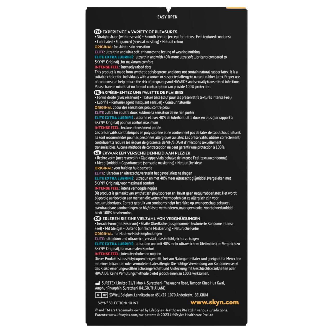 SKYN Selection+ - latexmentes óvszer válogatás (10 db)