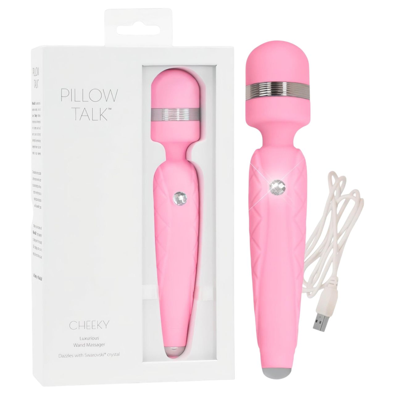 Pillow Talk Cheeky Wand - akkus masszírozó vibrátor (pink)