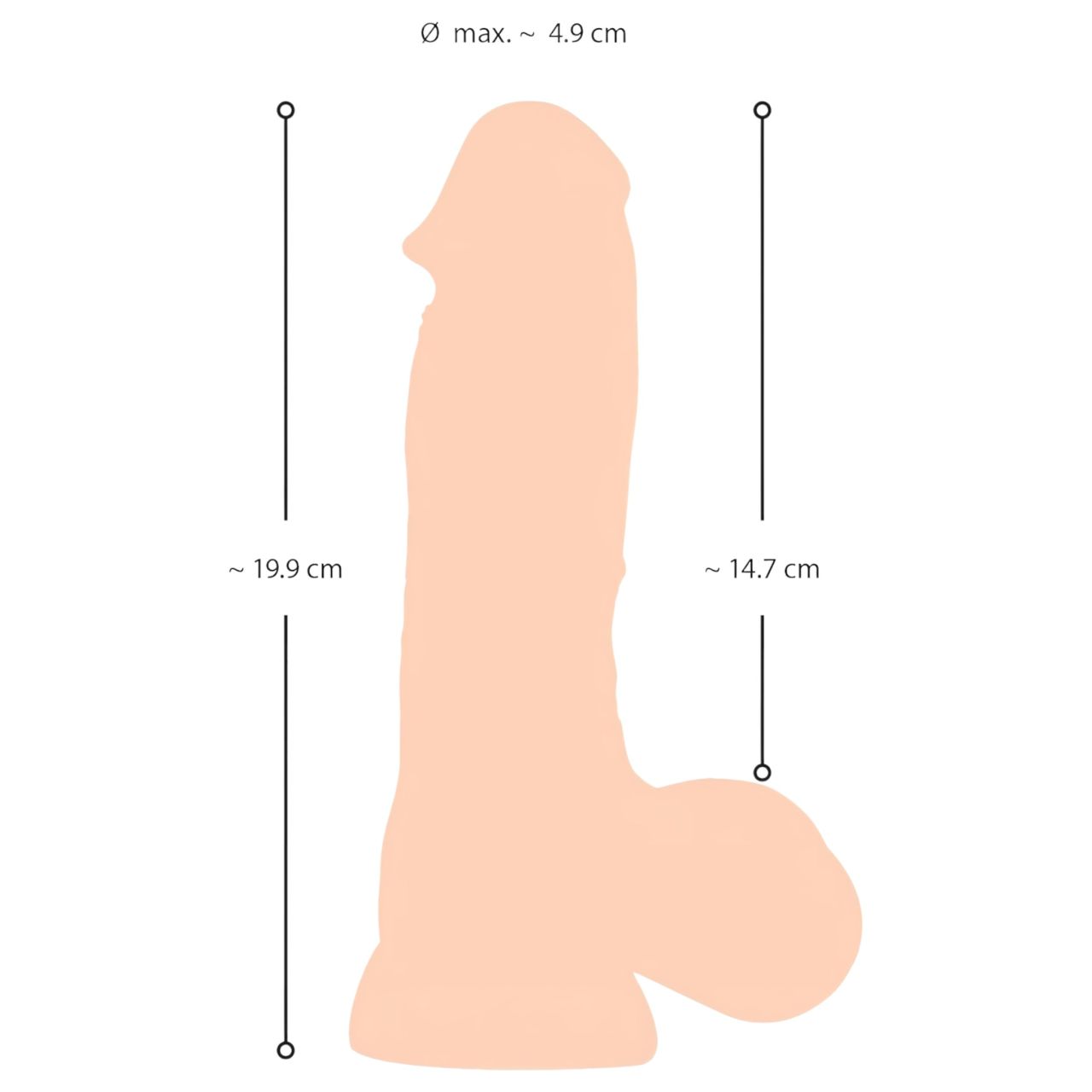 Nature Skin - dildó bőrrel - 20 cm (testszínű) Nature Skin - dildó bőrrel - 20 cm (testszínű)