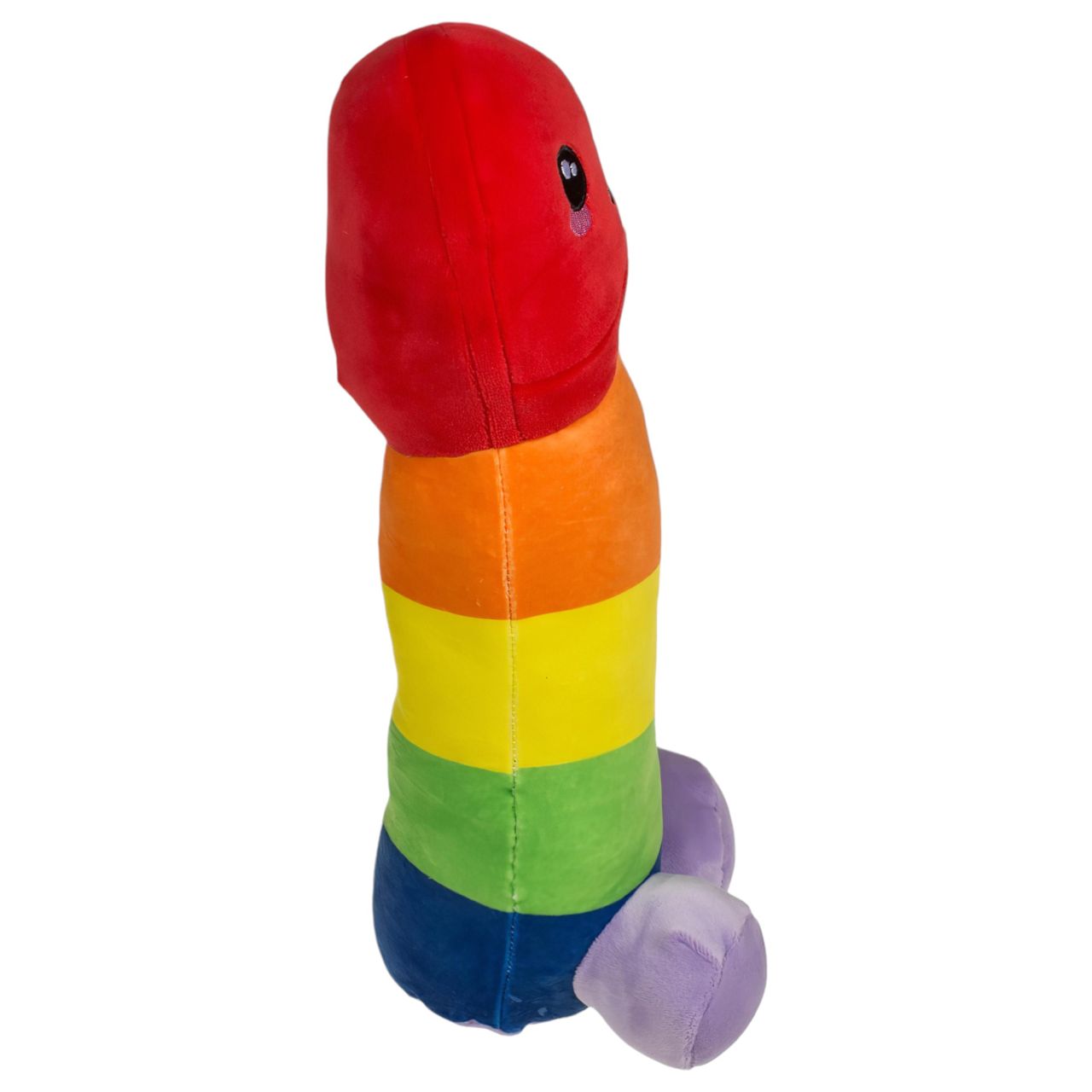 Plüss pénisz figura, tréfás ajándék (szivárvány, 30 cm)