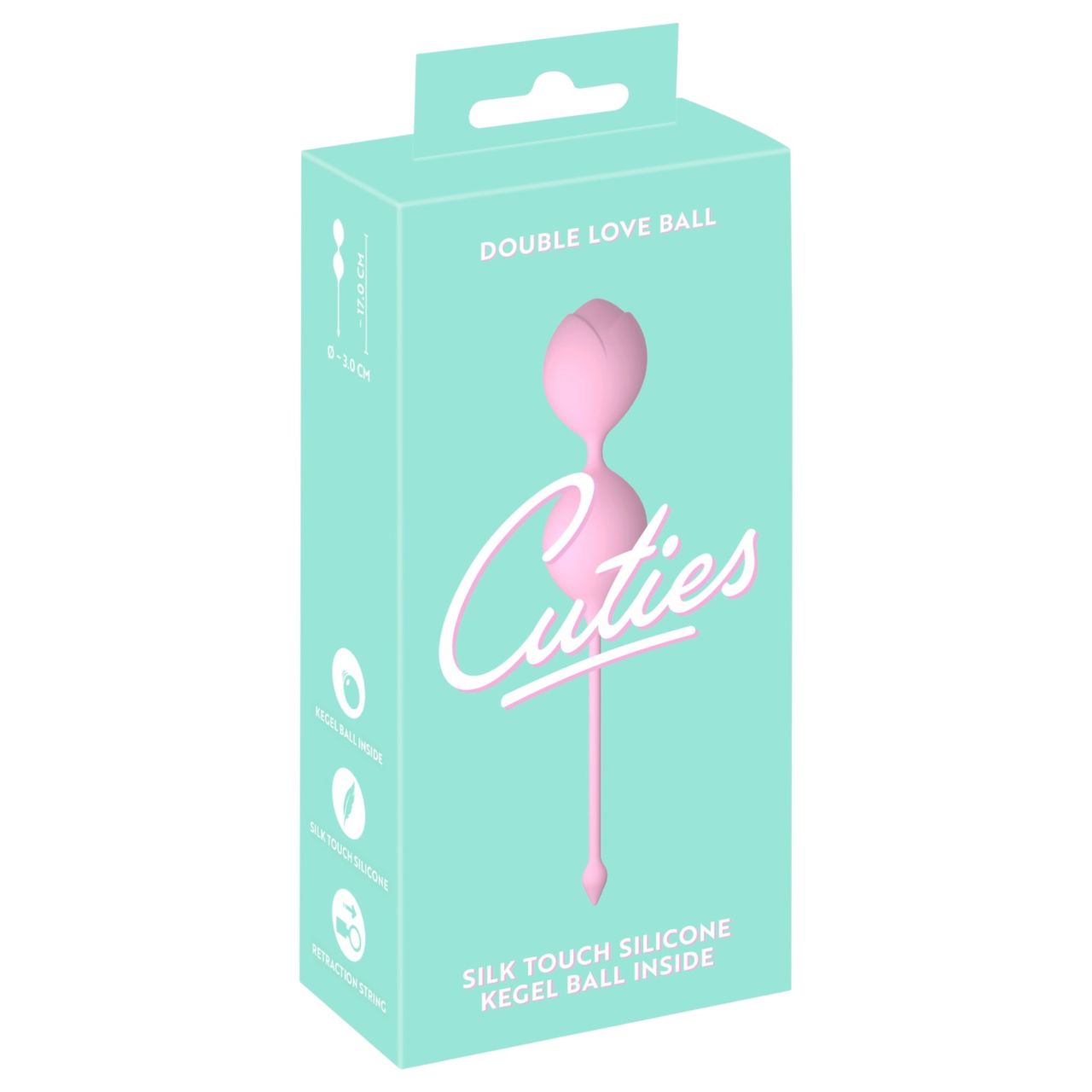Cuties - duplagolyós szilikon gésagolyó kegel tornához (rózsaszín)