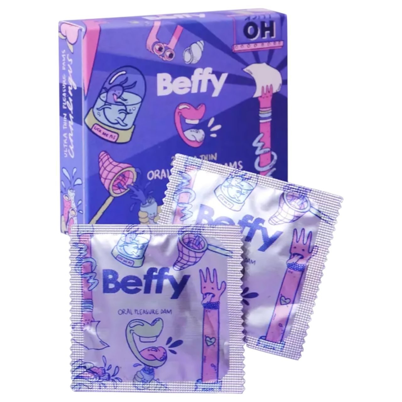 Beffy - ultravékony latex nyalókendő orális szexhez (2 db)