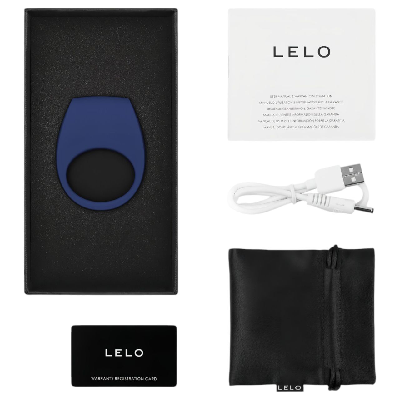LELO Tor 3 - App-vezérelt vibrációs péniszgyűrű (kék) LELO Tor 3 - App-vezérelt vibrációs péniszgyűrű (kék)