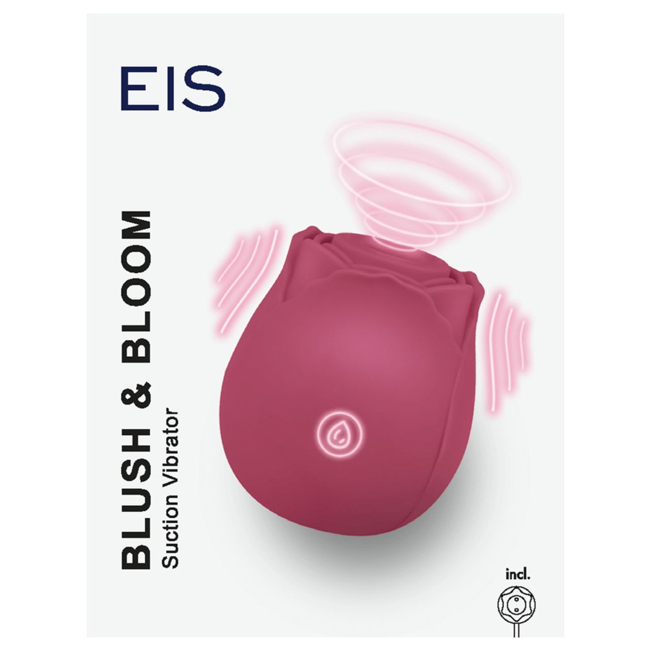 EIS Blush&Bloom - szívó rezgő rózsa vibrátor (piros)