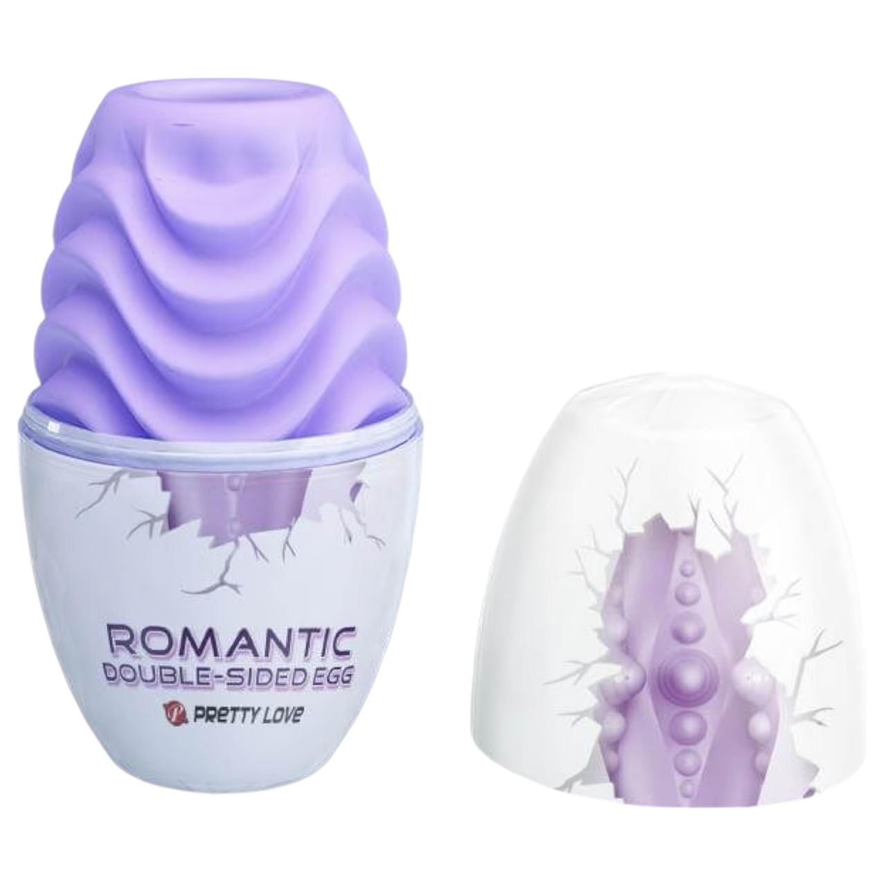 / Pretty Love Romantic - maszturbátor tojás férfiaknak - 1 db (lila)