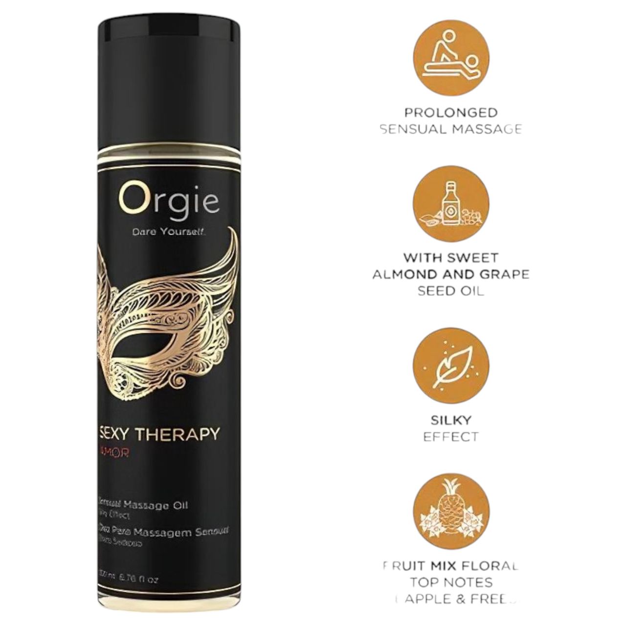 Orgie Amor - érzéki masszázsolaj (200 ml)
