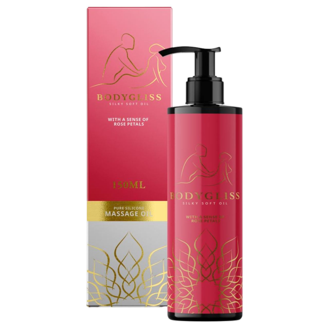 BodyGliss - masszázsolaj és síkosító - rózsa (150 ml)
