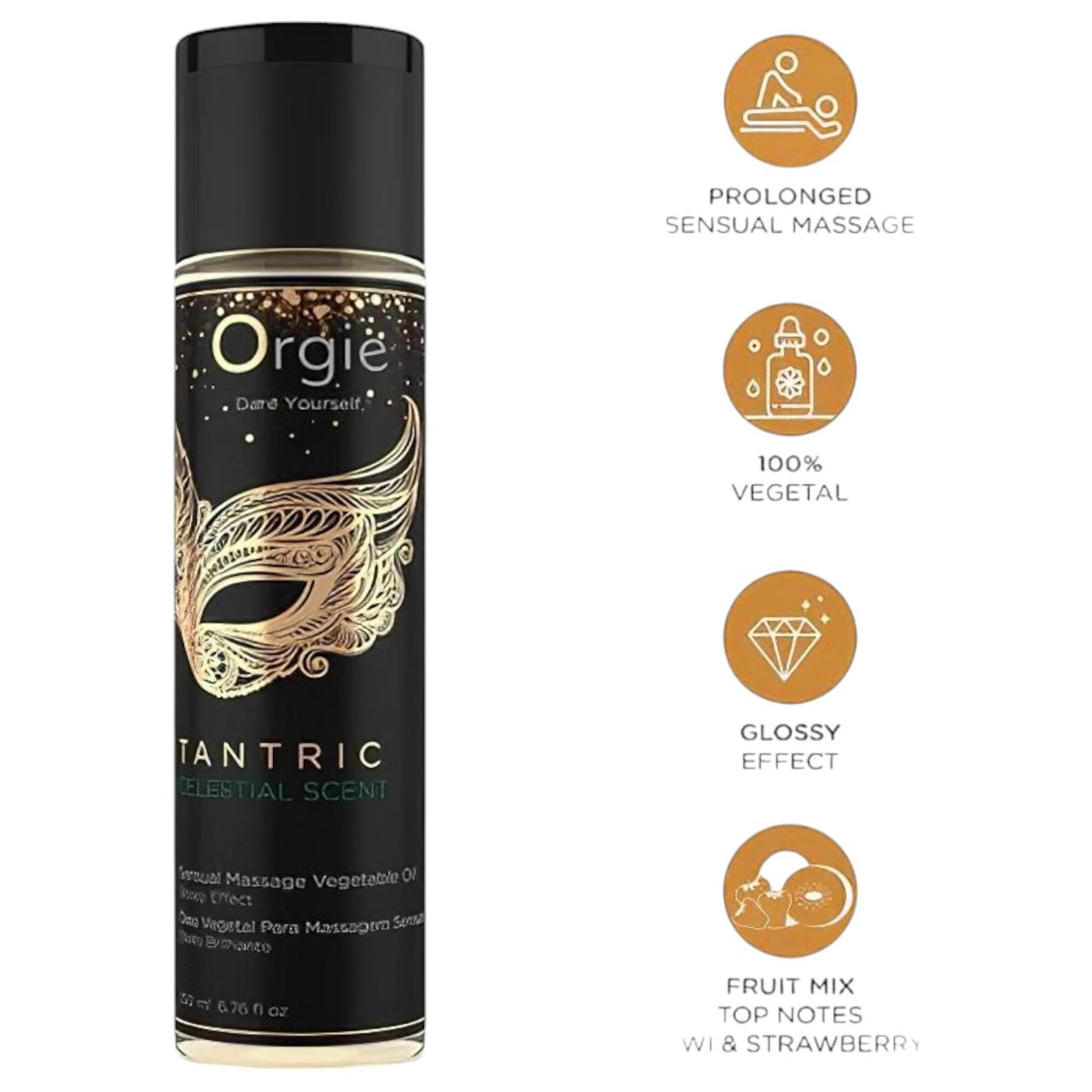 Orgie Tantric Celestial - érzéki masszázsolaj (200 ml)