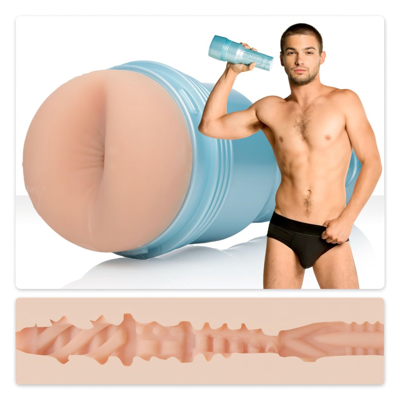 Fleshjack Johnny Rapid Man - élethű anál maszturbátor (testszínű)