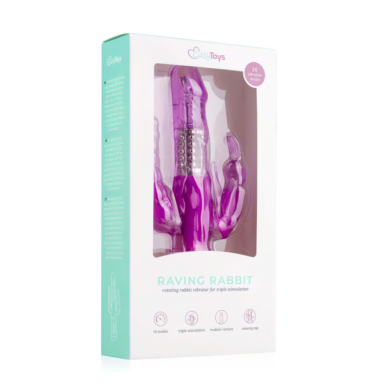 EasyToys Raving Rabbit - 3 ágú csiklókaros vibrátor (pink) EasyToys Raving Rabbit - 3 ágú csiklókaros vibrátor (pink)