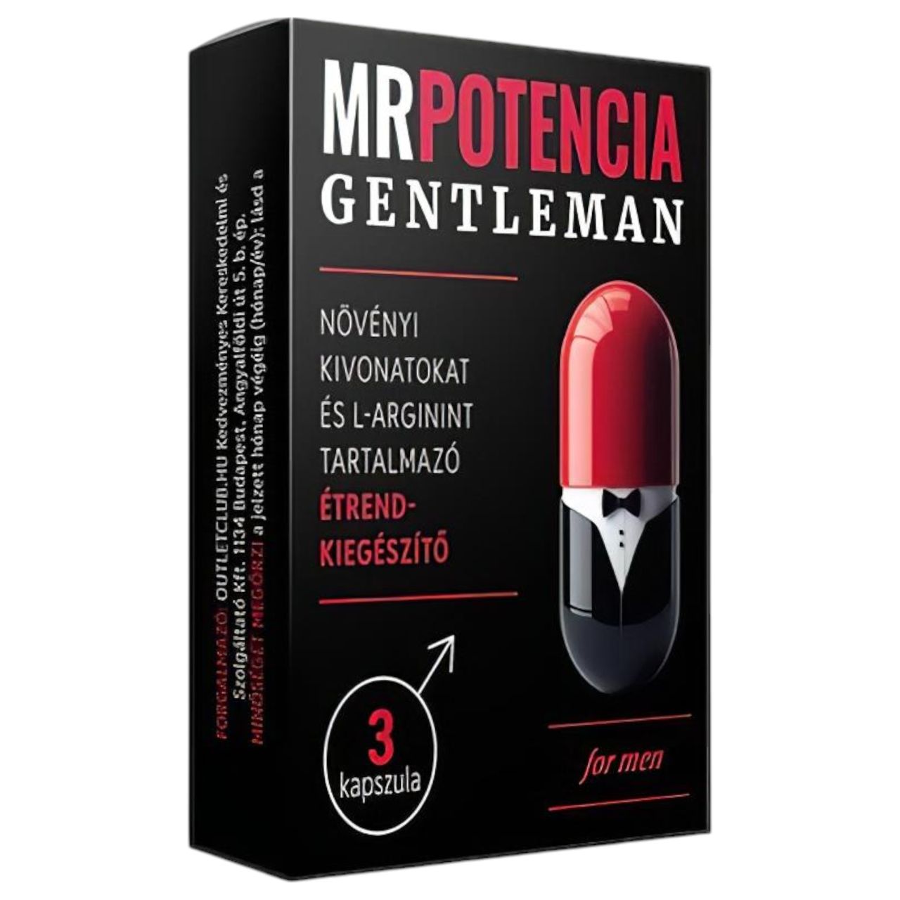 MrPotencia Gentleman - étrend-kiegészítő kapszula férfiaknak (3 db)