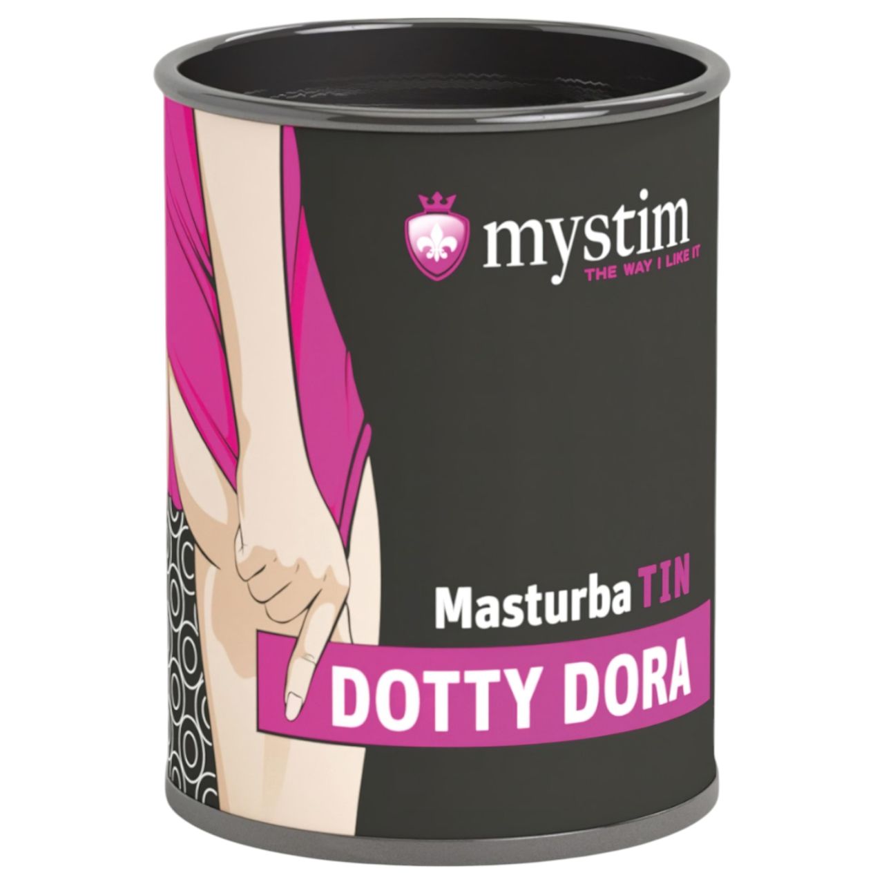mystim MasturbaTIN Dotty Dora - pontozott maszturbátor férfiaknak (fehér)