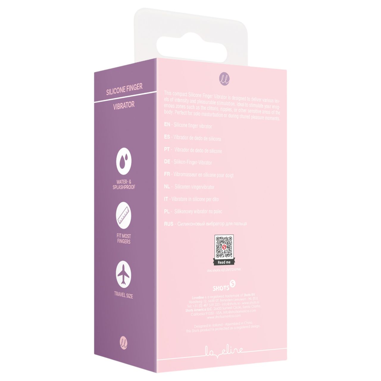 Loveline - bordázott ujjvibrátor csiklóizgató (pink)