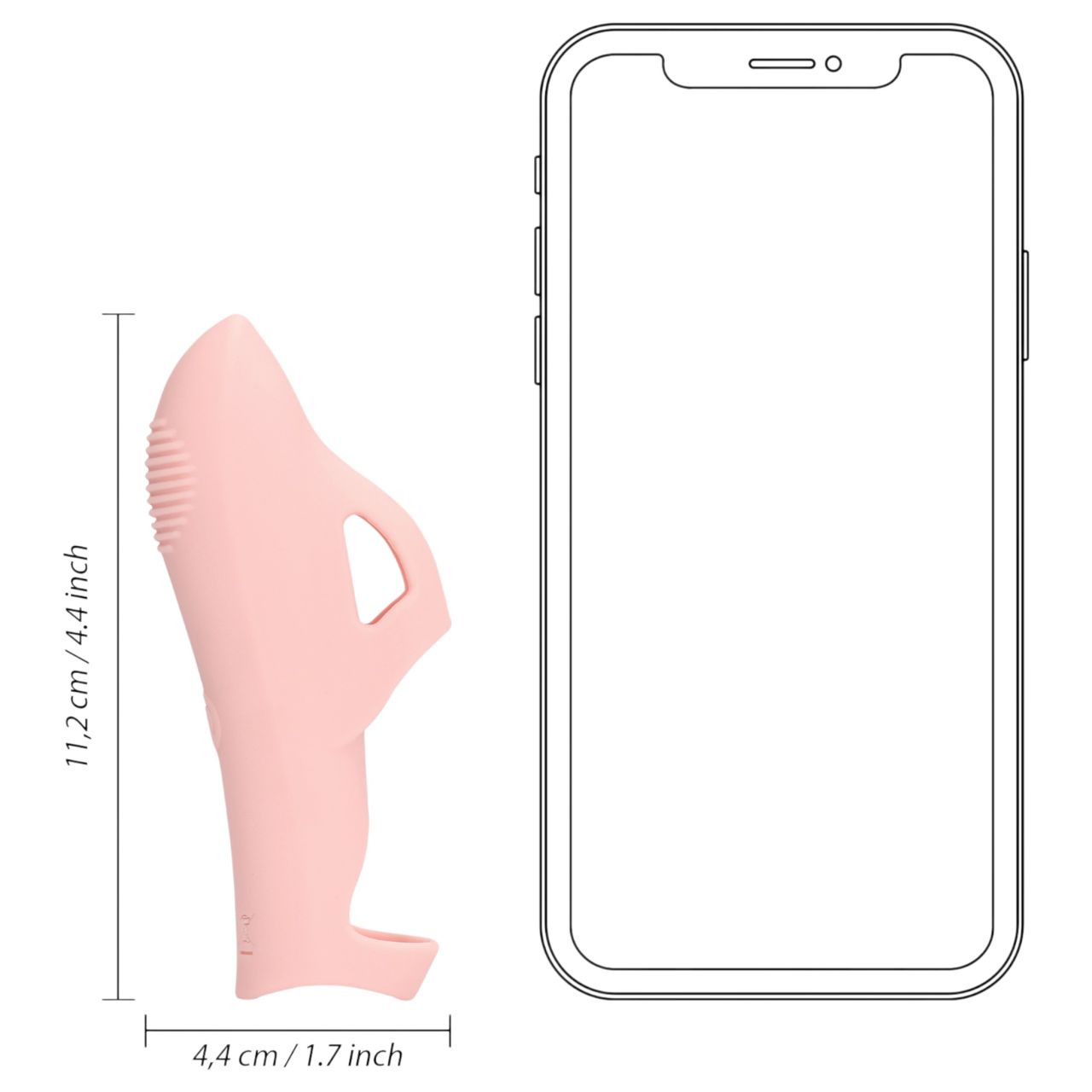 Loveline - bordázott ujjvibrátor csiklóizgató (pink)