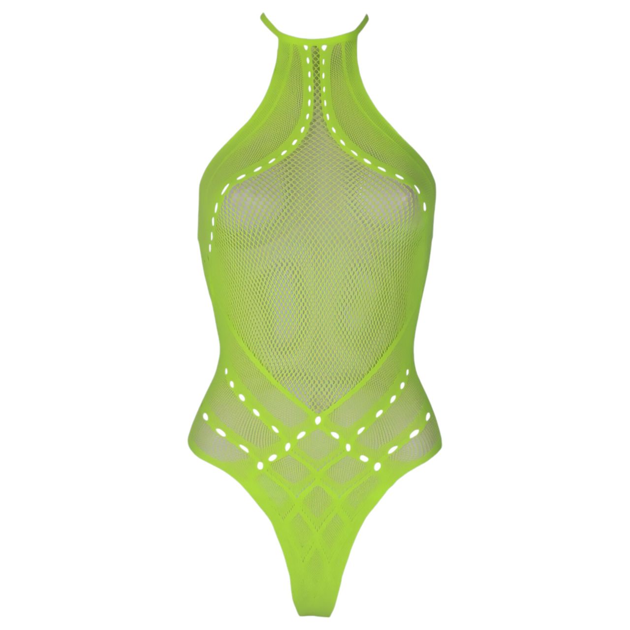 Ouch! - foszforeszkáló pántos hatású body (neon zöld)