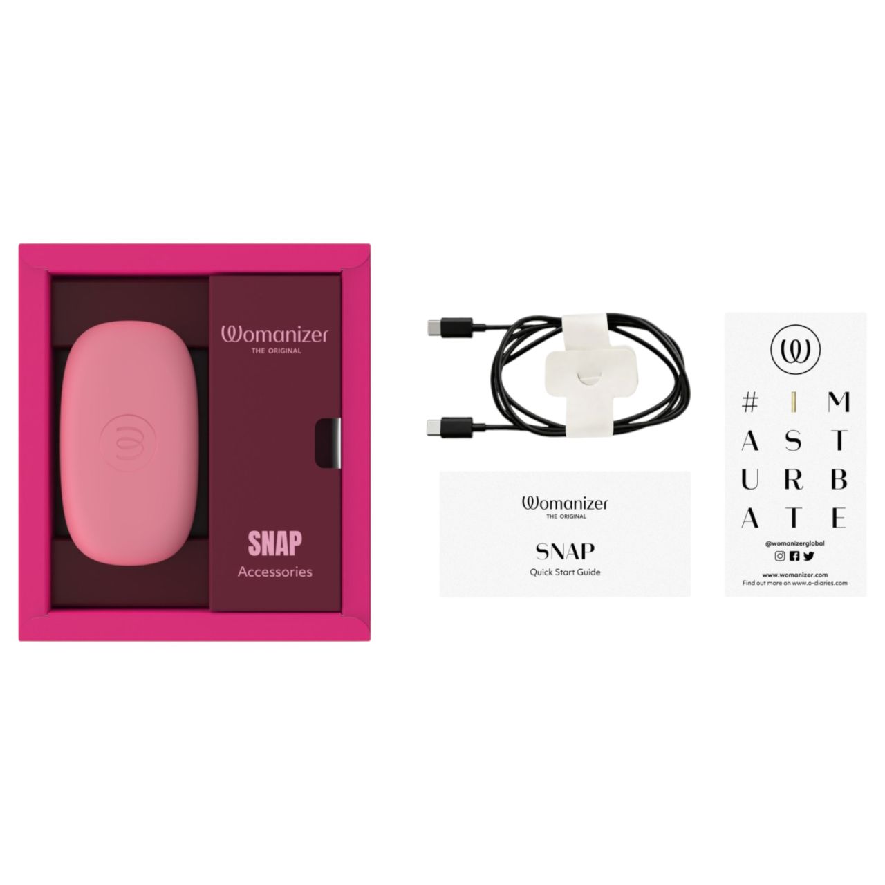 Womanizer Snap - léghullámos csiklóizgató töltőtokkal (piros) Womanizer Snap - léghullámos csiklóizgató töltőtokkal (piros)