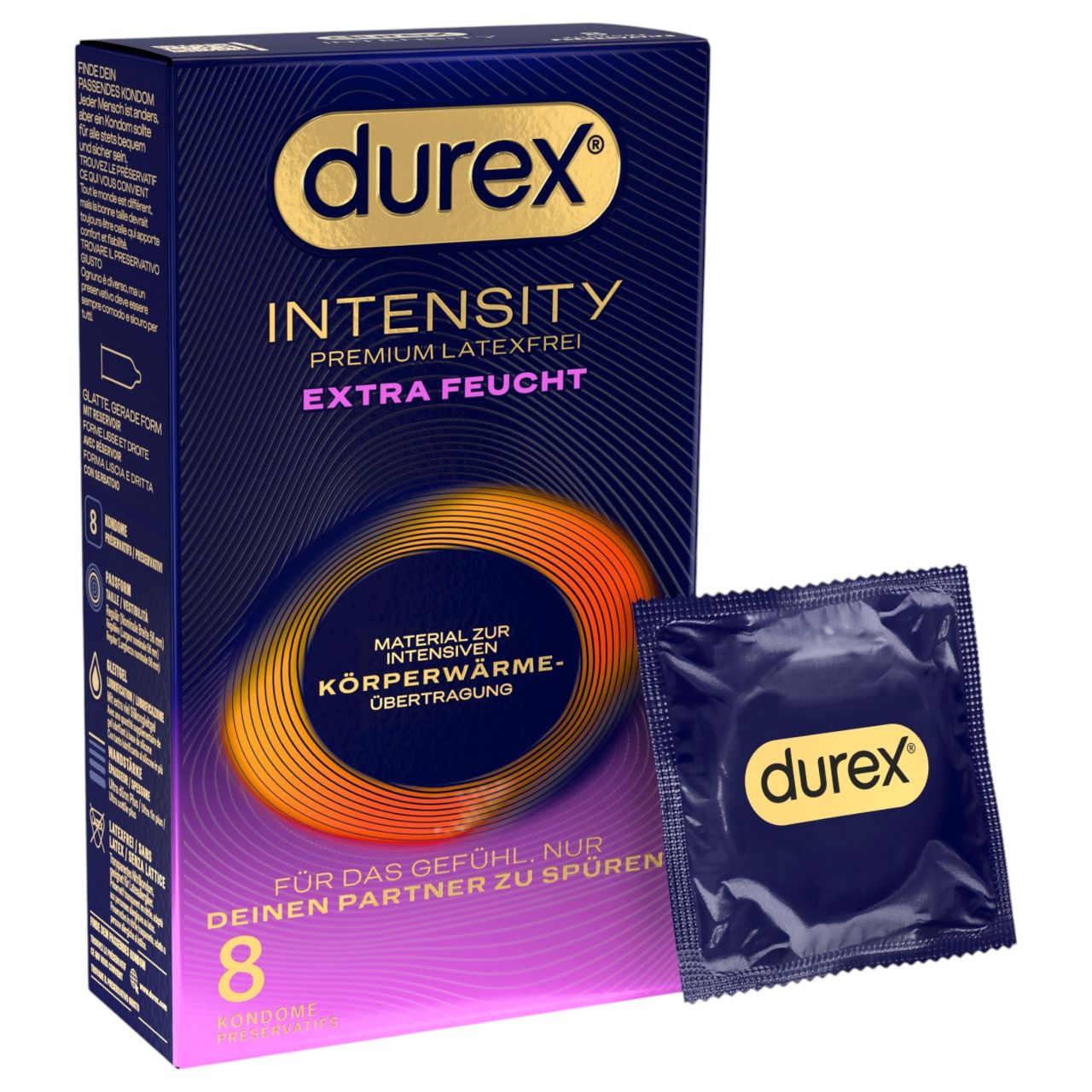 Durex Intensity - extra síkosított latexmentes óvszer (8 db)