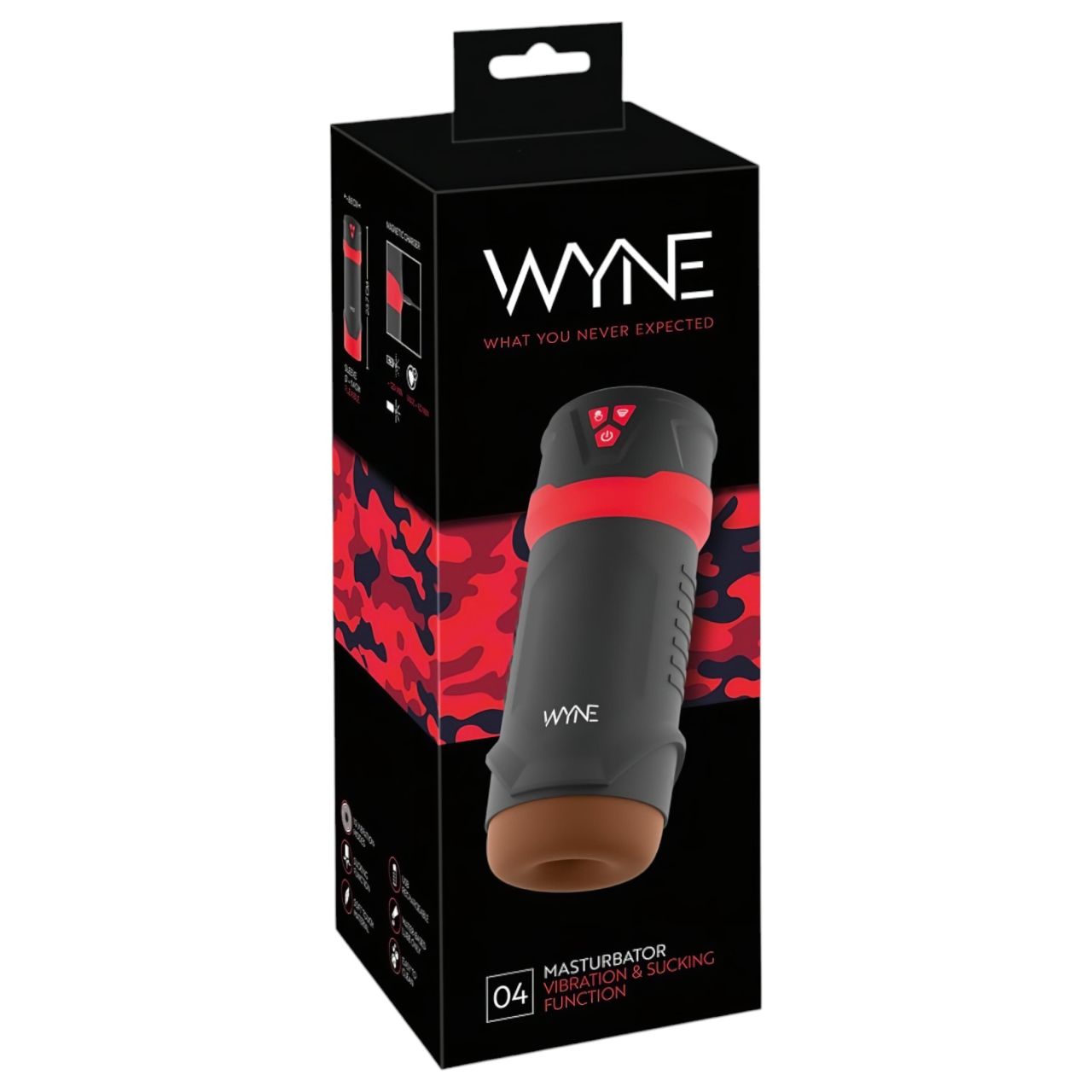 WYNE 04 - akkus, rezgő-szívó maszturbátor férfiaknak (barna) WYNE 04 - akkus, rezgő-szívó maszturbátor férfiaknak (barna)