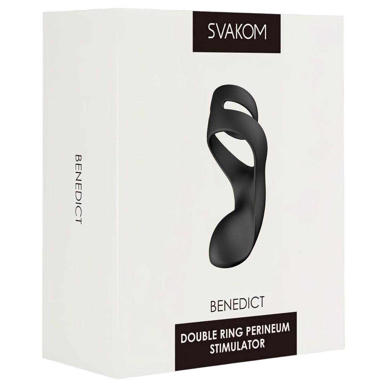 Svakom Benedict - gát stimuláló, vibrációs péniszgyűrű (fekete)