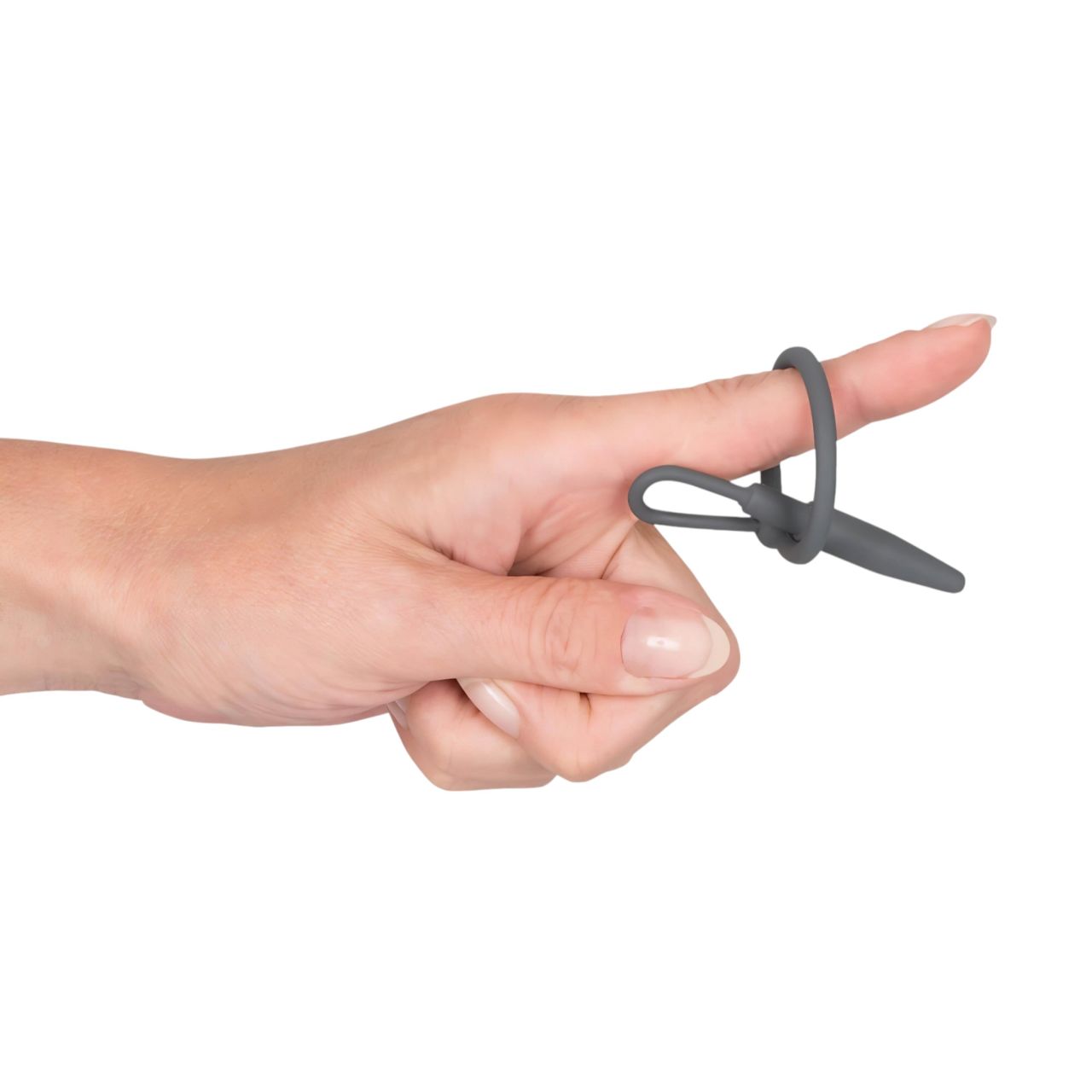You2Toys Penisplug - szilikon makkgyűrű kúpos húgycső dilátorral (szürke) You2Toys Penisplug - szilikon makkgyűrű kúpos húgycső dilátorral (szürke)
