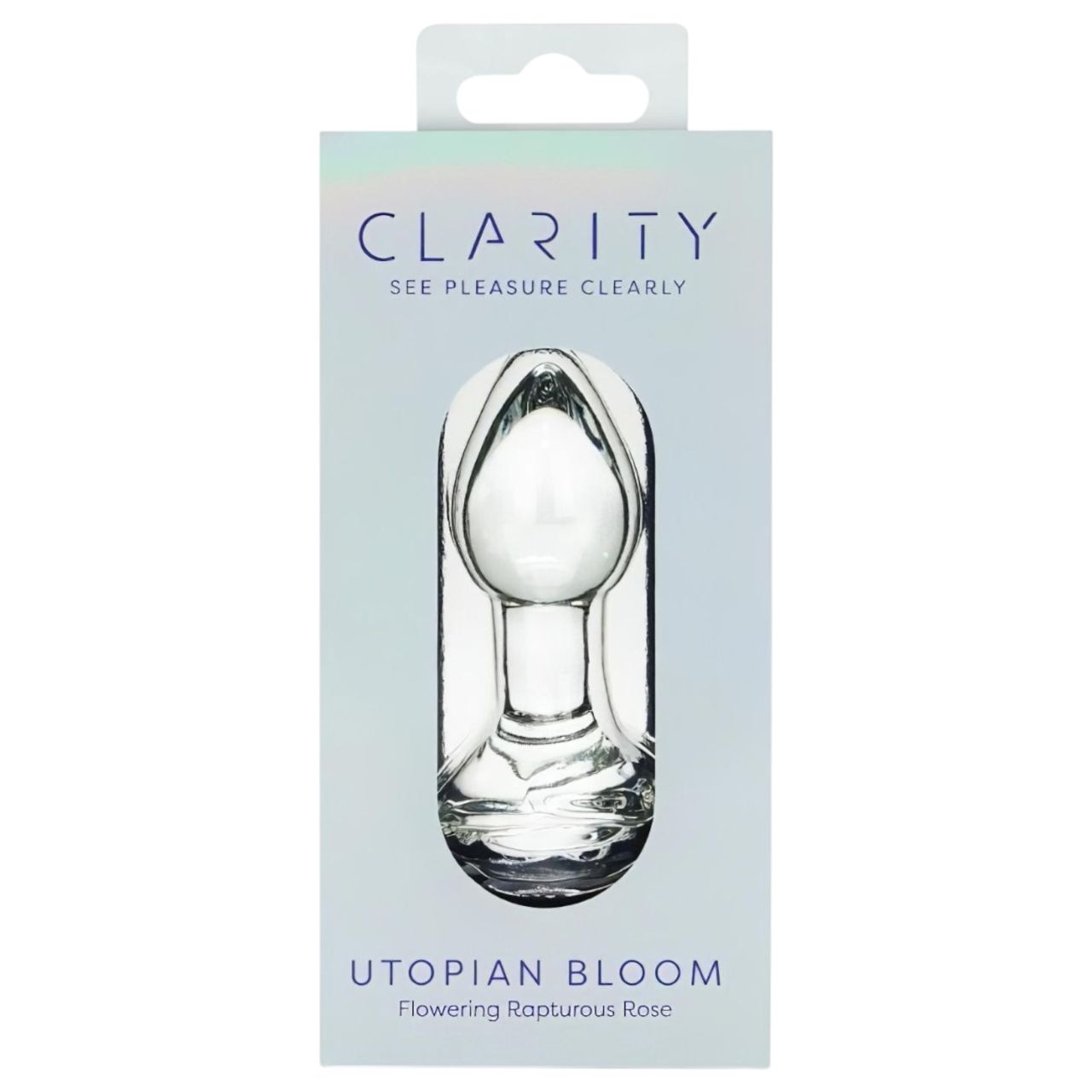 Clarity Utopian Bloom - üveg anál plug (átlátszó)