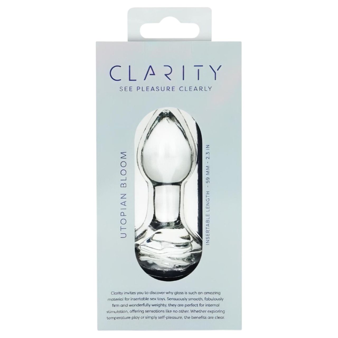 Clarity Utopian Bloom - üveg anál plug (átlátszó)