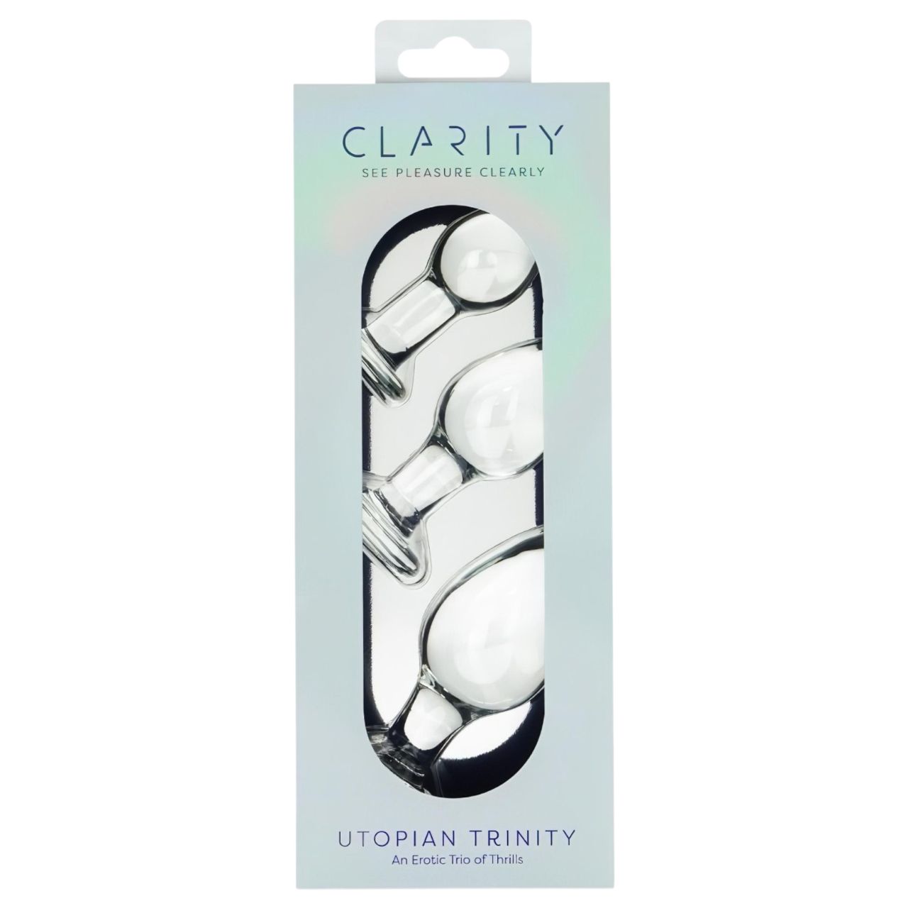 Clarity Utopian Trinity - üveg anál plug szett (átlátszó)
