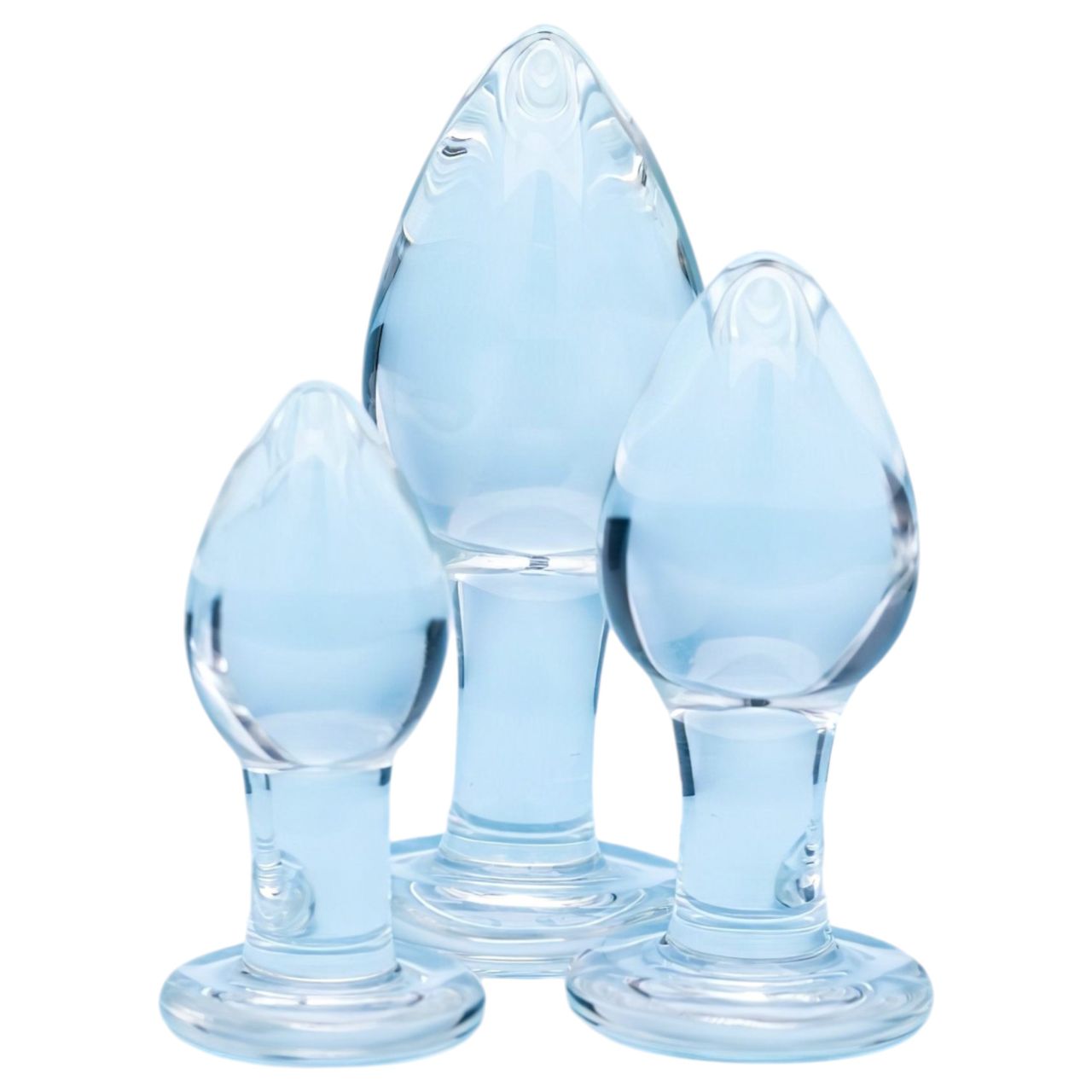 Clarity Utopian Trinity - üveg anál plug szett (átlátszó)