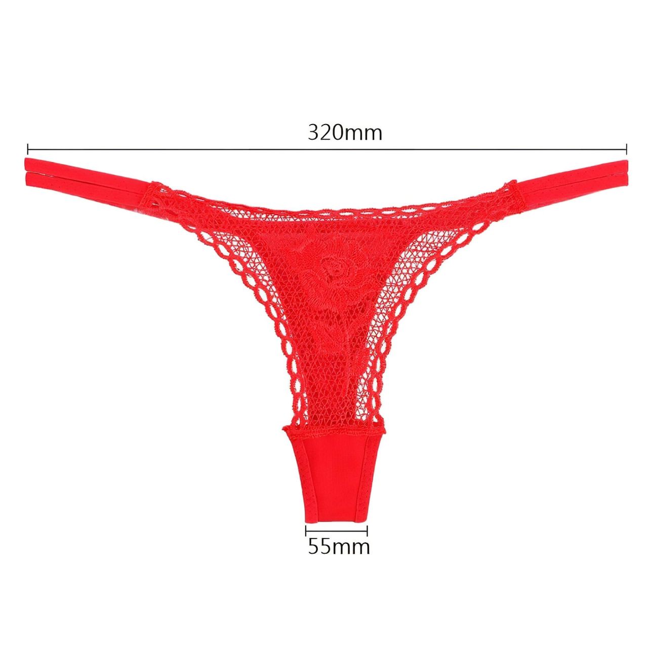 Panty Rose - piros rózsaszálba rejtett tanga (S-L)
