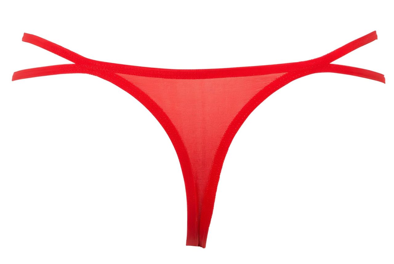 Panty Rose - piros rózsaszálba rejtett tanga (S-L)