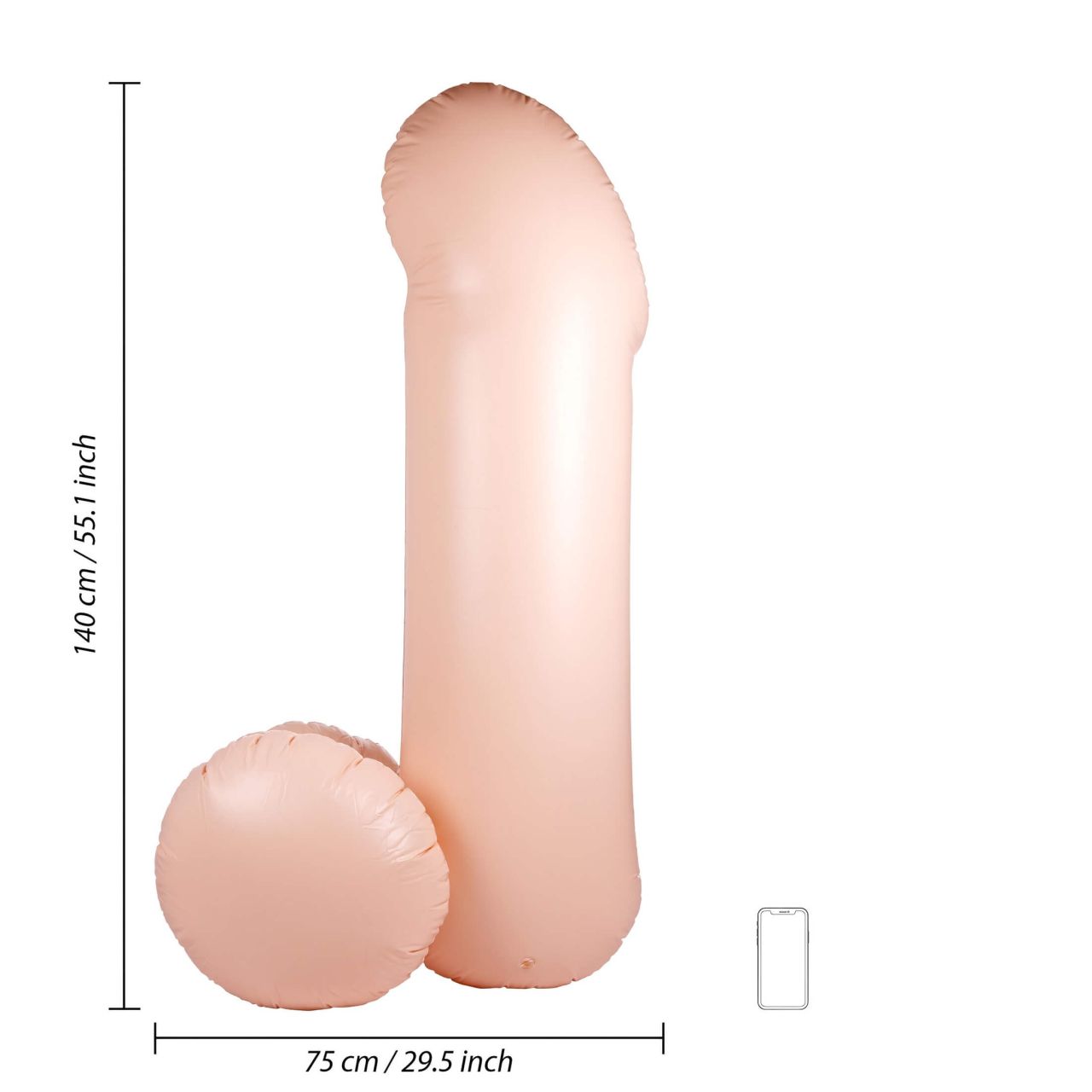 S-Line Blow Me Up - felfújható pénisz lufi lánybúcsúra (140 cm)