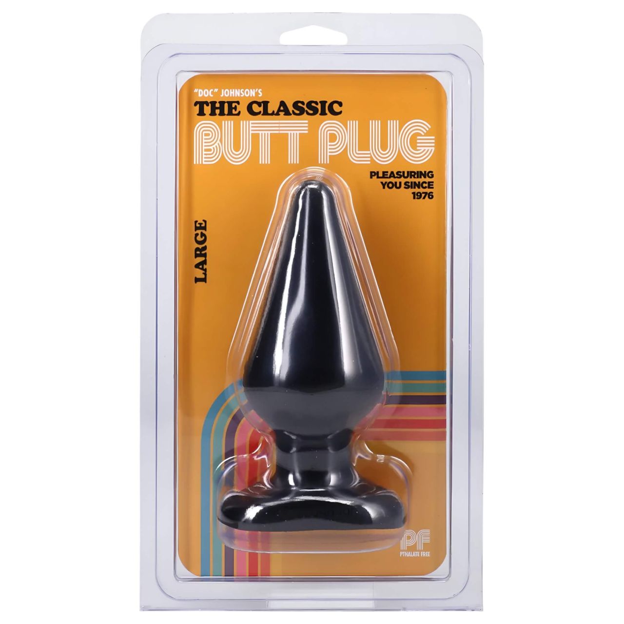 Doc Johnson fekete anál plug - classic, nagy (14,5 cm)