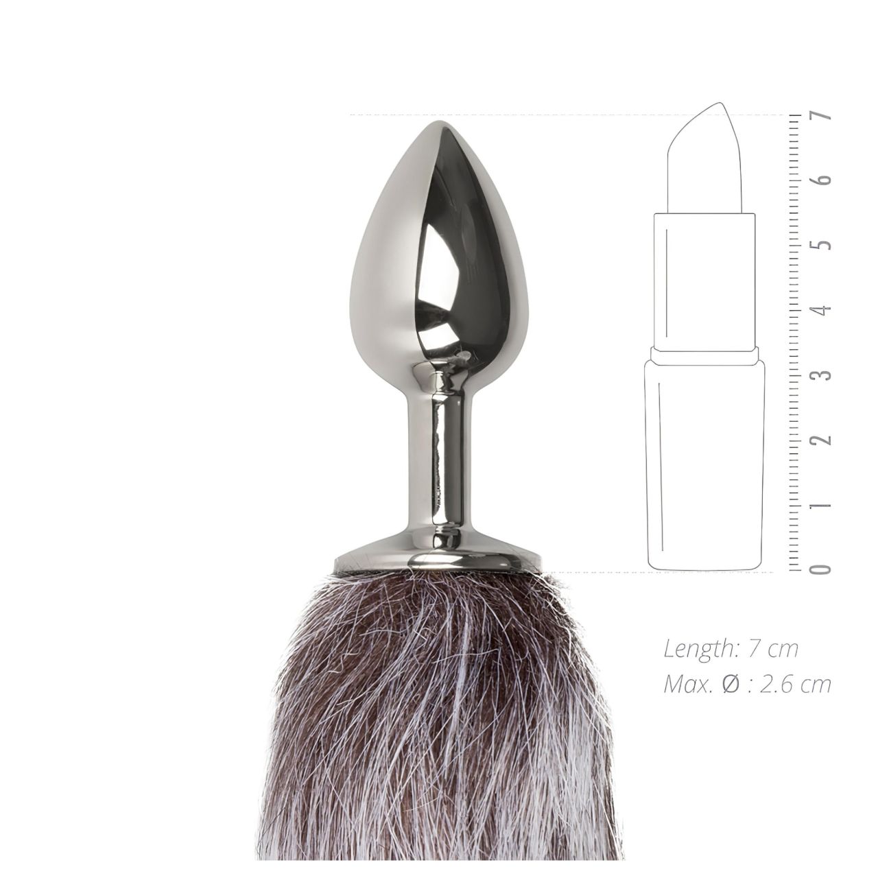 EasyToys Fox NO5 - fém anál plug rókafarokkal (ezüst) EasyToys Fox NO5 - fém anál plug rókafarokkal (ezüst)
