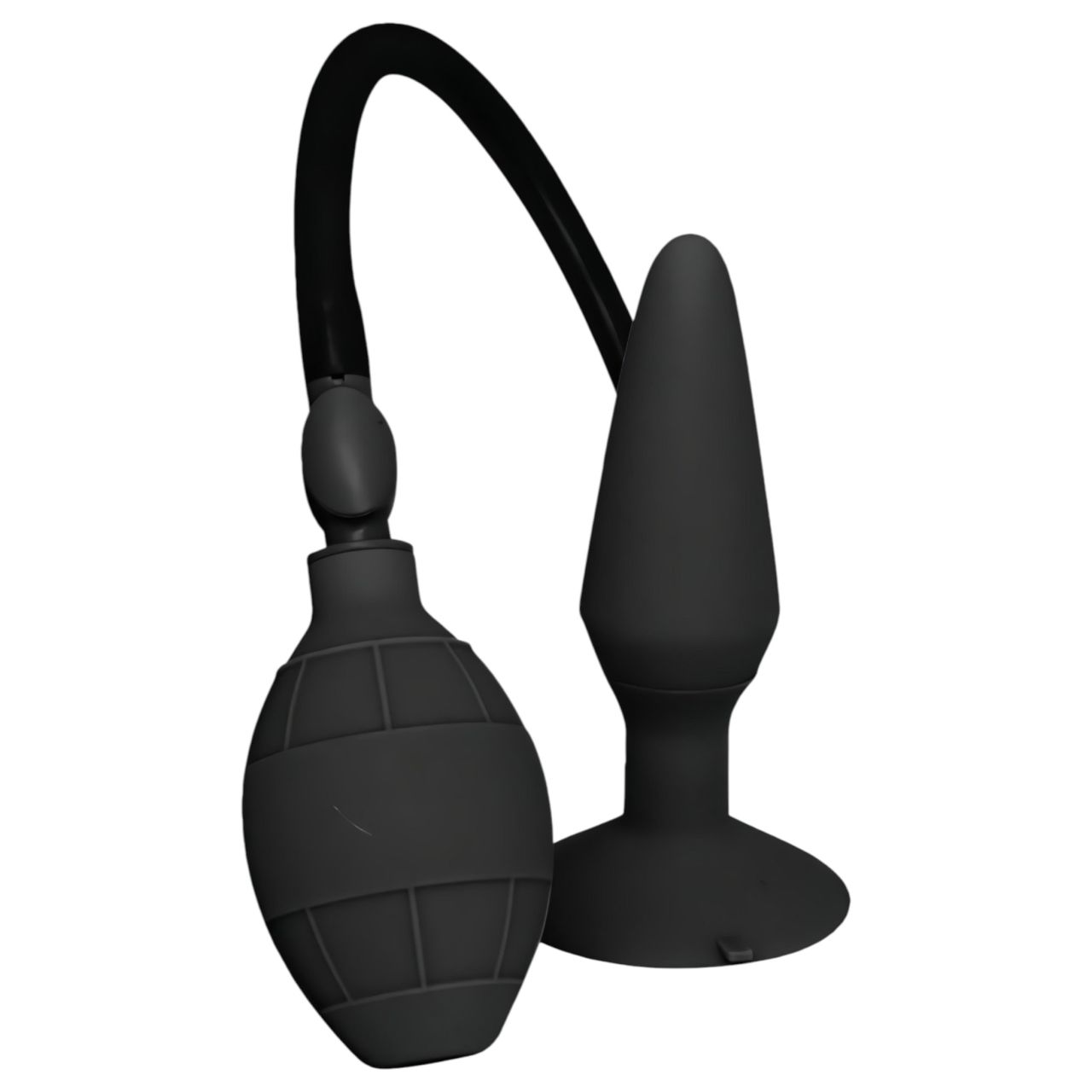 MenzStuff L - pumpálható anál plug (fekete, nagy)