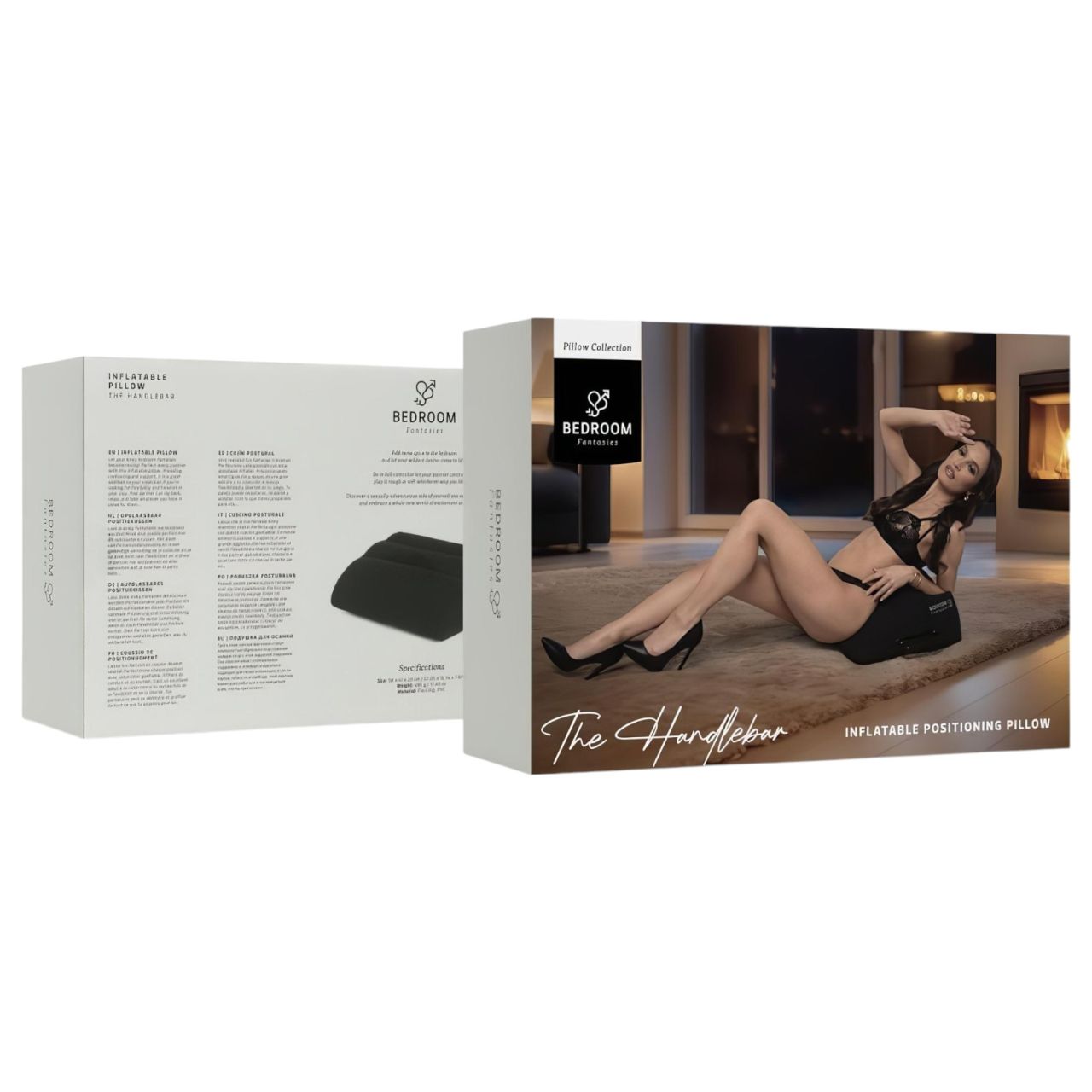 Bedroom Fantasies - felfújható szexpárna kapaszkodókkal (fekete)