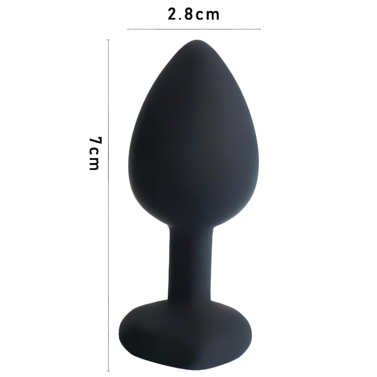 Sunfo - szilikon anál plug szíves piros kővel (fekete) Sunfo - szilikon anál plug szíves piros kővel (fekete)