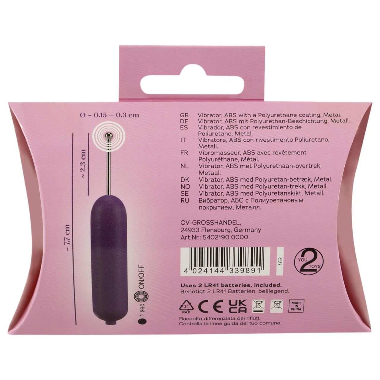 / You2Toys - Spot-on csikló vibrátor, csiklóizgató (lila)