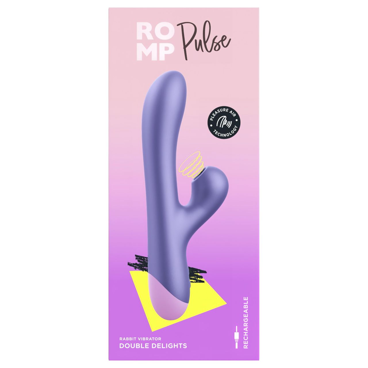 ROMP Pulse - léghullámos csiklóizgató és G-pont vibrátor (lila) ROMP Pulse - léghullámos csiklóizgató és G-pont vibrátor (lila)
