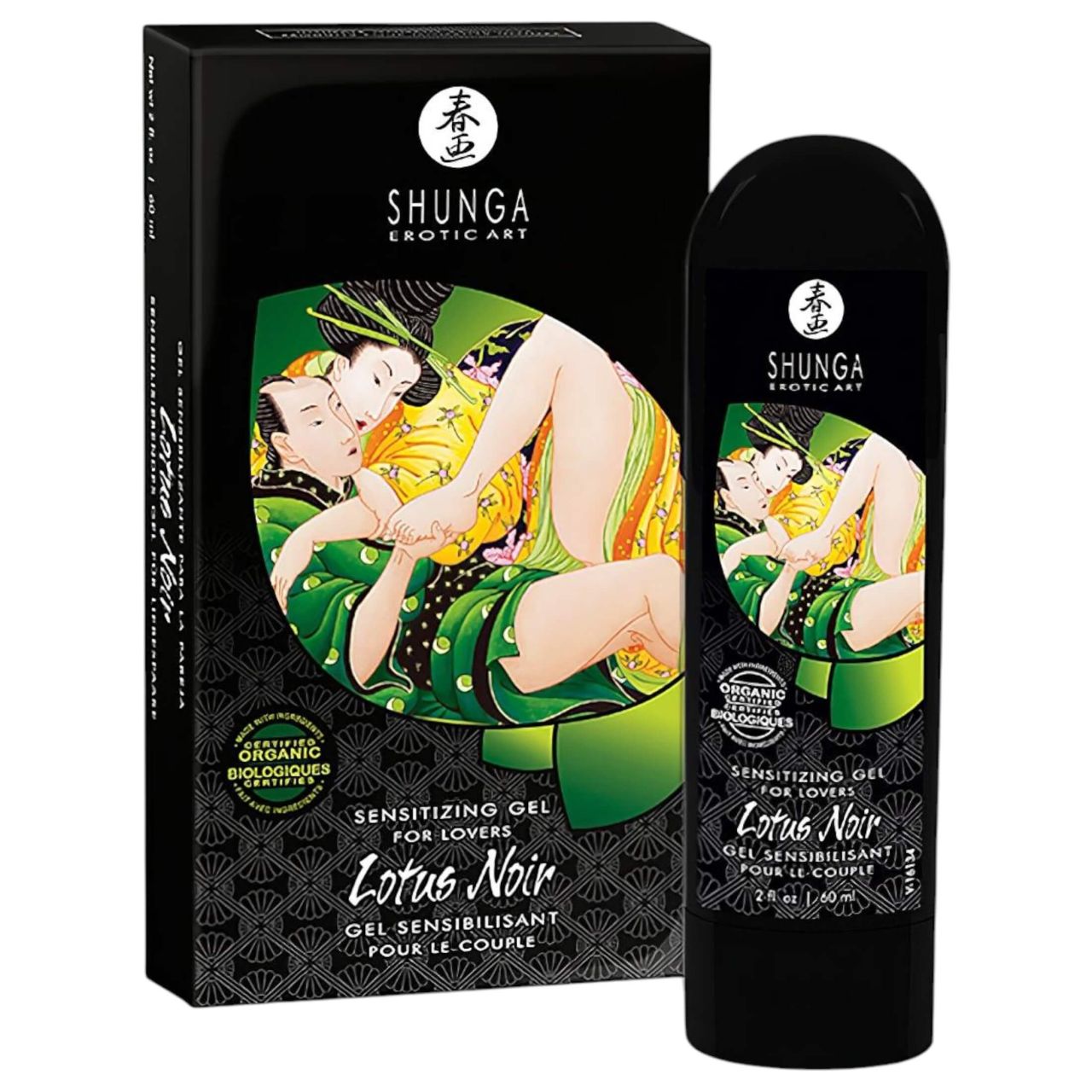 Shunga Lotus Noir - folyékony vibrátor stimuláló gél (60 ml)